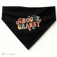 Groovy Granny One Thankful Granny Thanksgiving Christmas USA-Made Doggie Bandana thumb 0