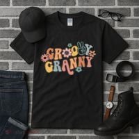 Groovy Granny One Thankful Granny Thanksgiving Christmas Tall T-Shirt thumb 3