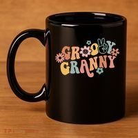 Groovy Granny One Thankful Granny Thanksgiving Christmas 11oz C Handle Ceramic Mug thumb 4