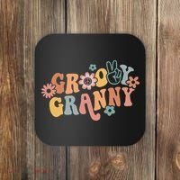 Groovy Granny One Thankful Granny Thanksgiving Christmas Coaster thumb 0