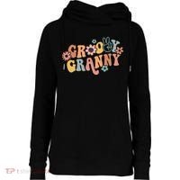 Groovy Granny One Thankful Granny Thanksgiving Christmas Womens Funnel Neck Pullover Hood thumb 0