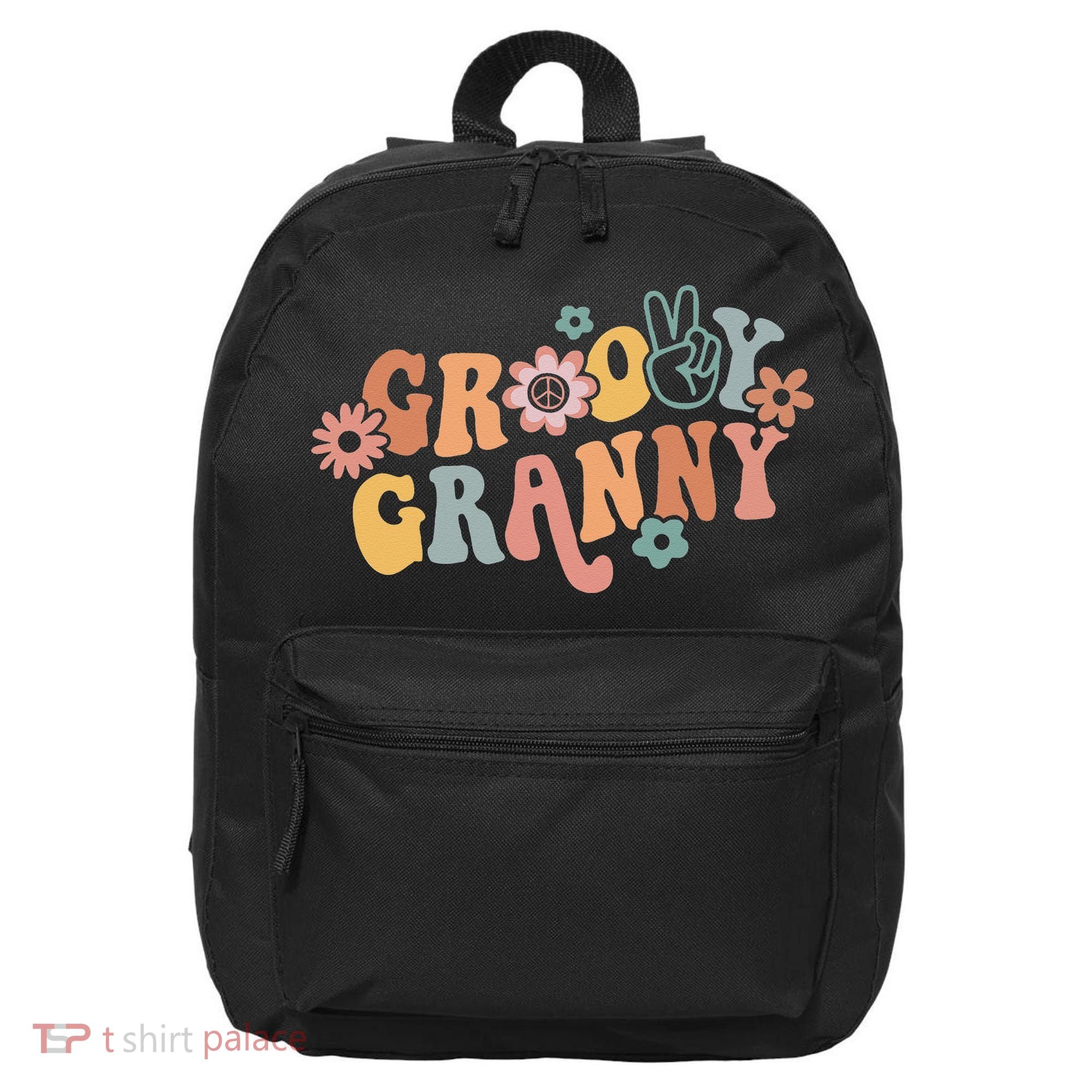 Groovy Granny One Thankful Granny Thanksgiving Christmas 16 in Basic Backpack