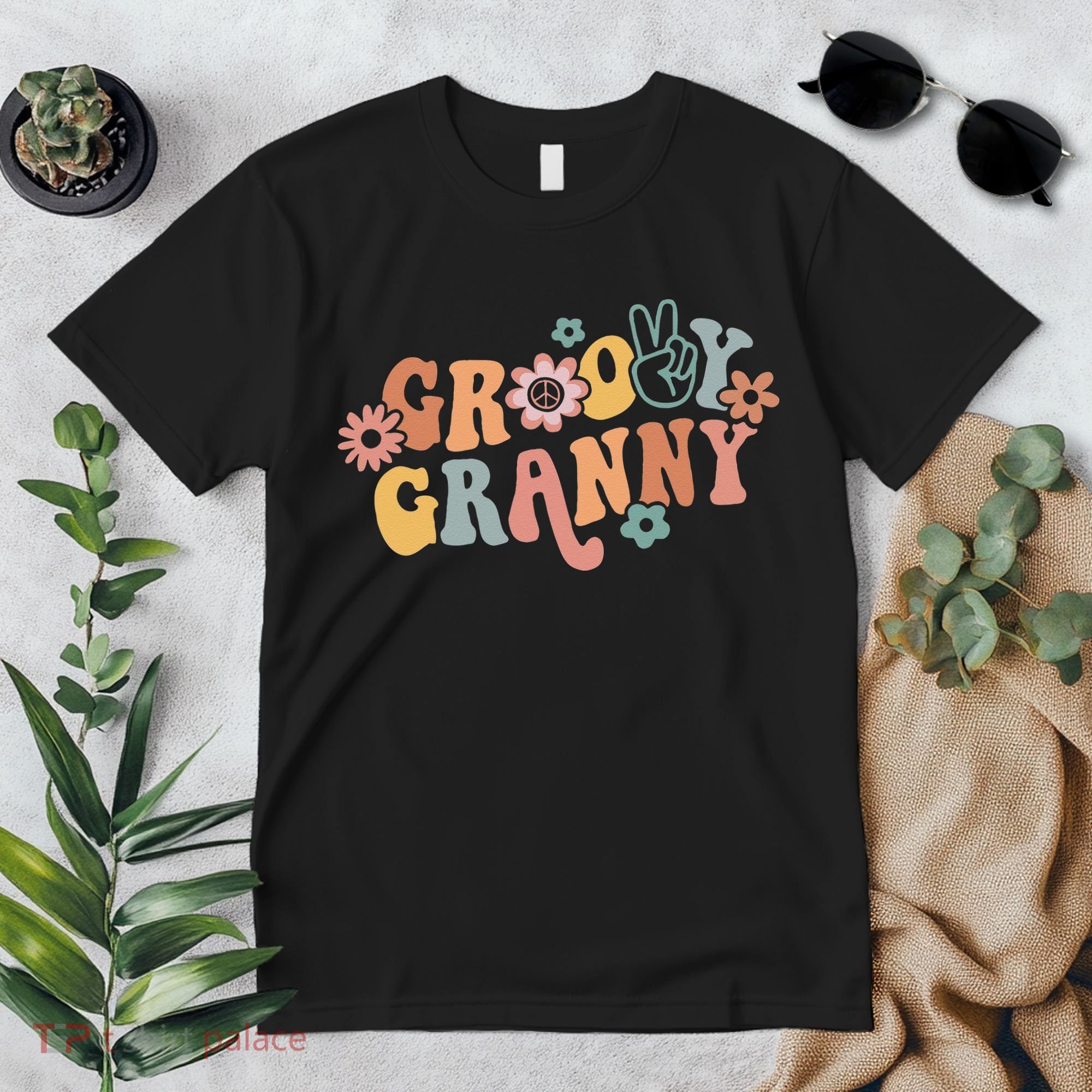 Groovy Granny One Thankful Granny Thanksgiving Christmas Premium T-Shirt