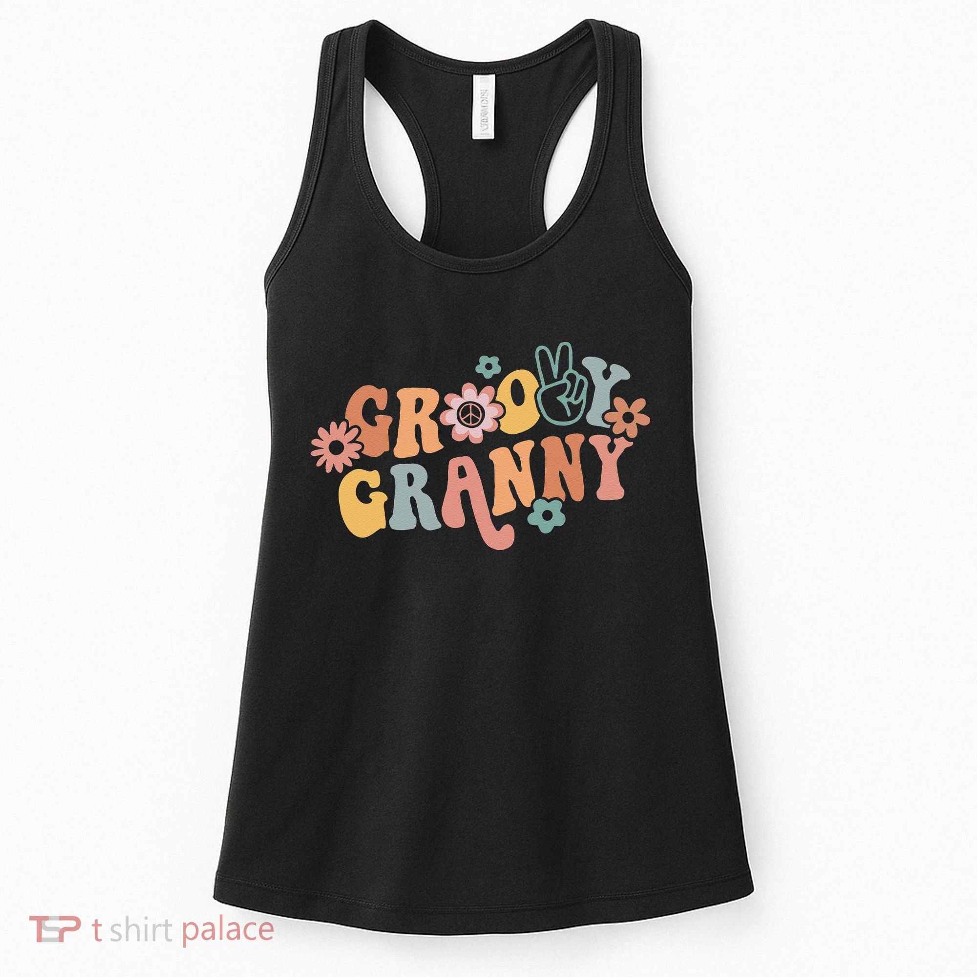 Groovy Granny One Thankful Granny Thanksgiving Christmas Women's Tank Top