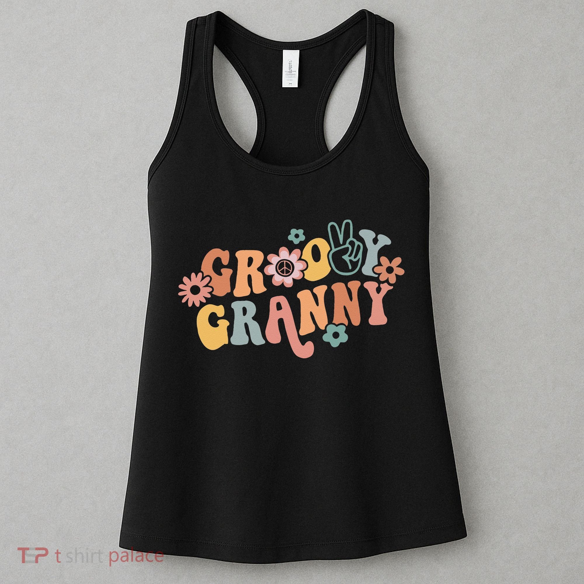 Groovy Granny One Thankful Granny Thanksgiving Christmas Women's Tank Top
