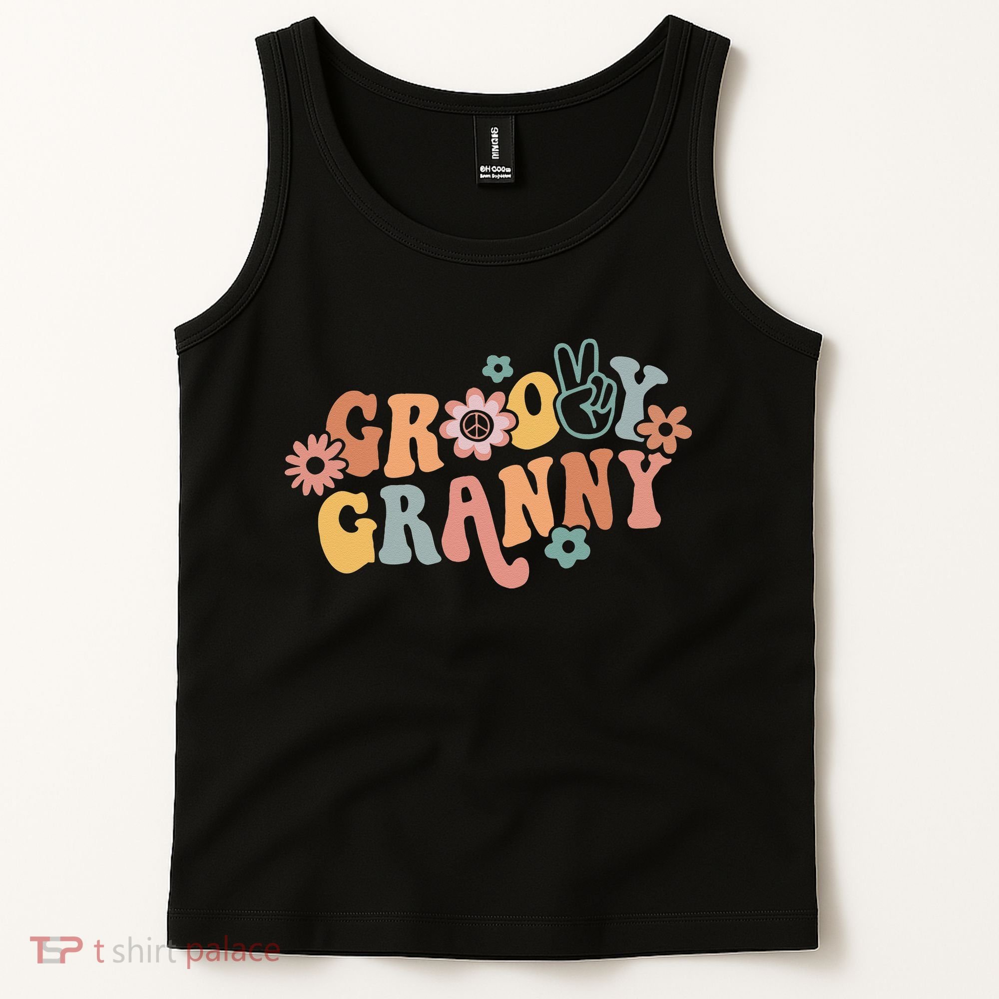 Groovy Granny One Thankful Granny Thanksgiving Christmas Tank Top