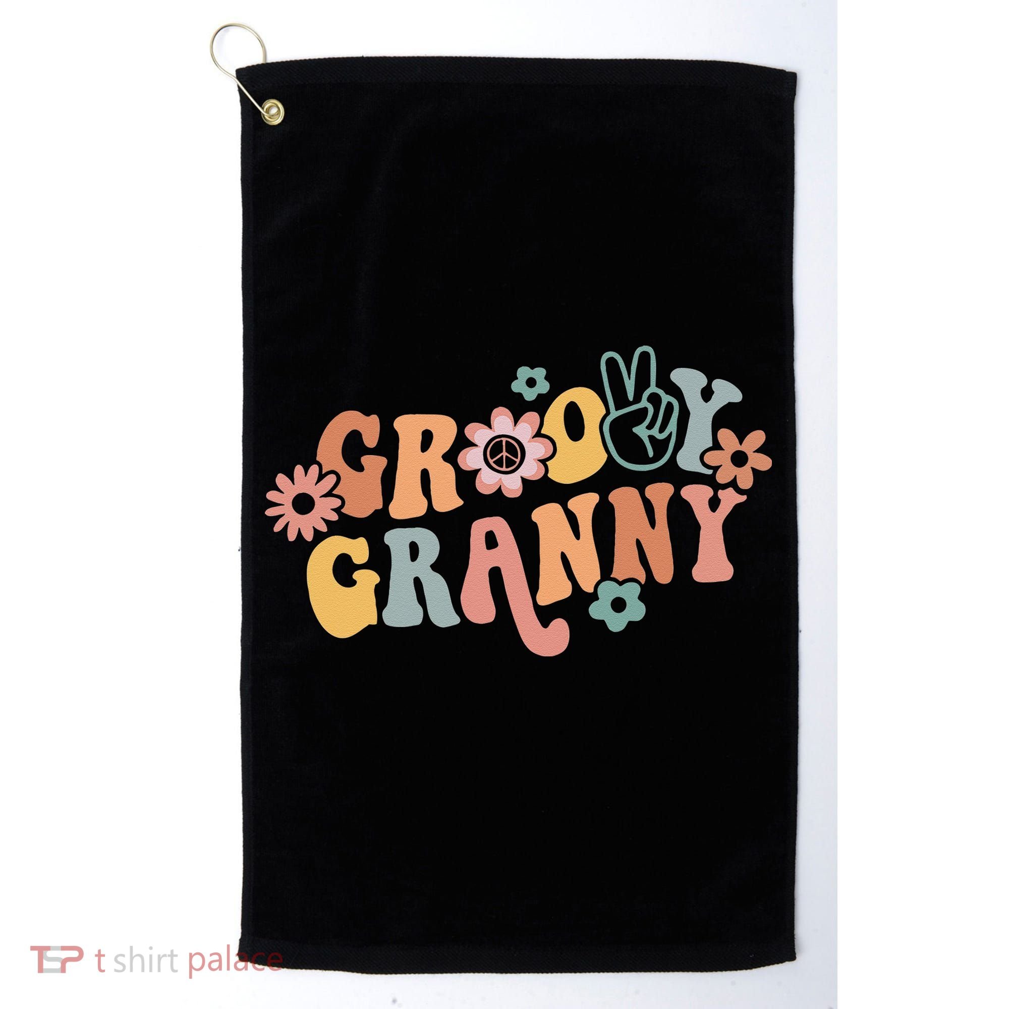 Groovy Granny One Thankful Granny Thanksgiving Christmas Golf Towel
