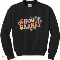 Groovy Granny One Thankful Granny Thanksgiving Christmas Kids Sweatshirt thumb 0