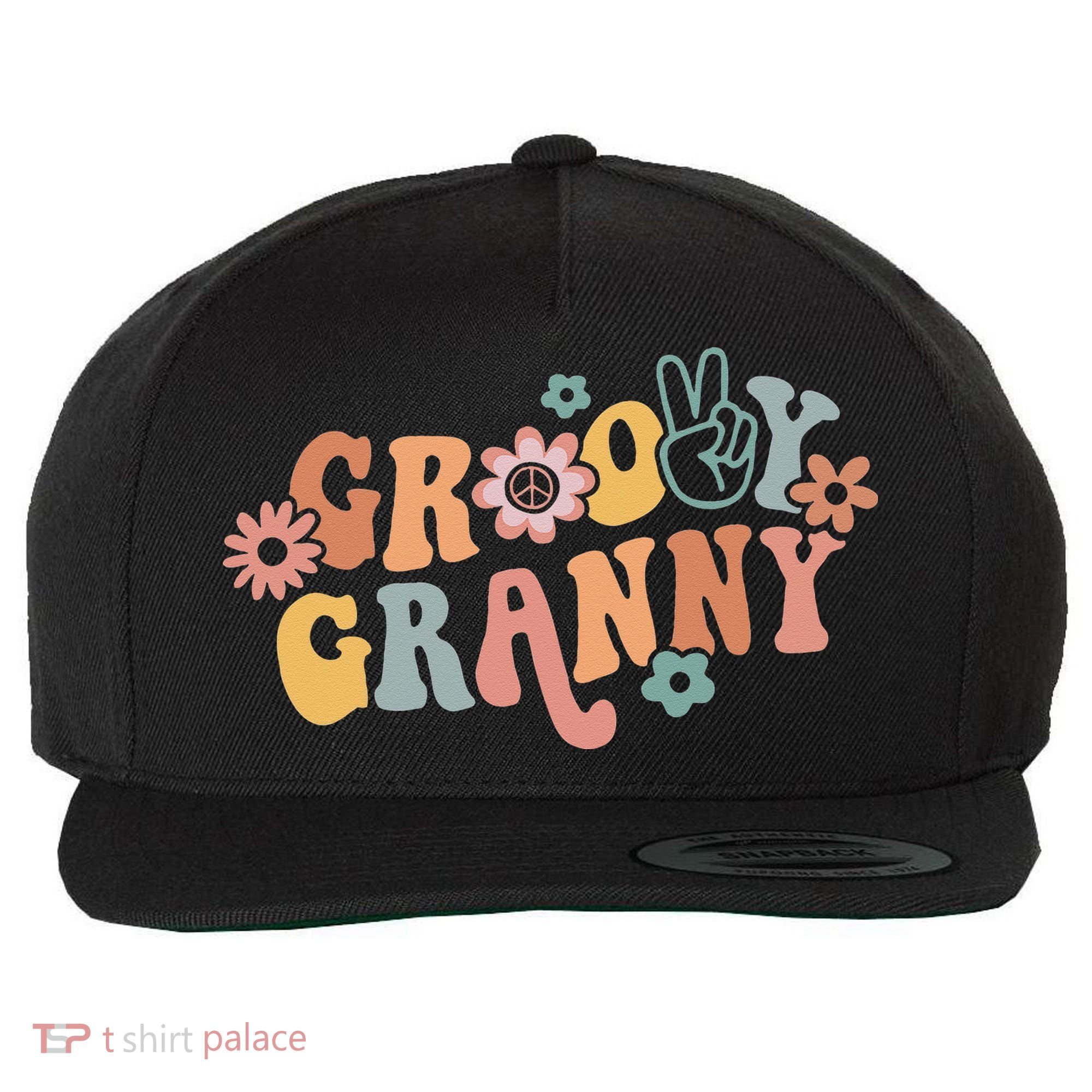 Groovy Granny One Thankful Granny Thanksgiving Christmas Wool Snapback Cap