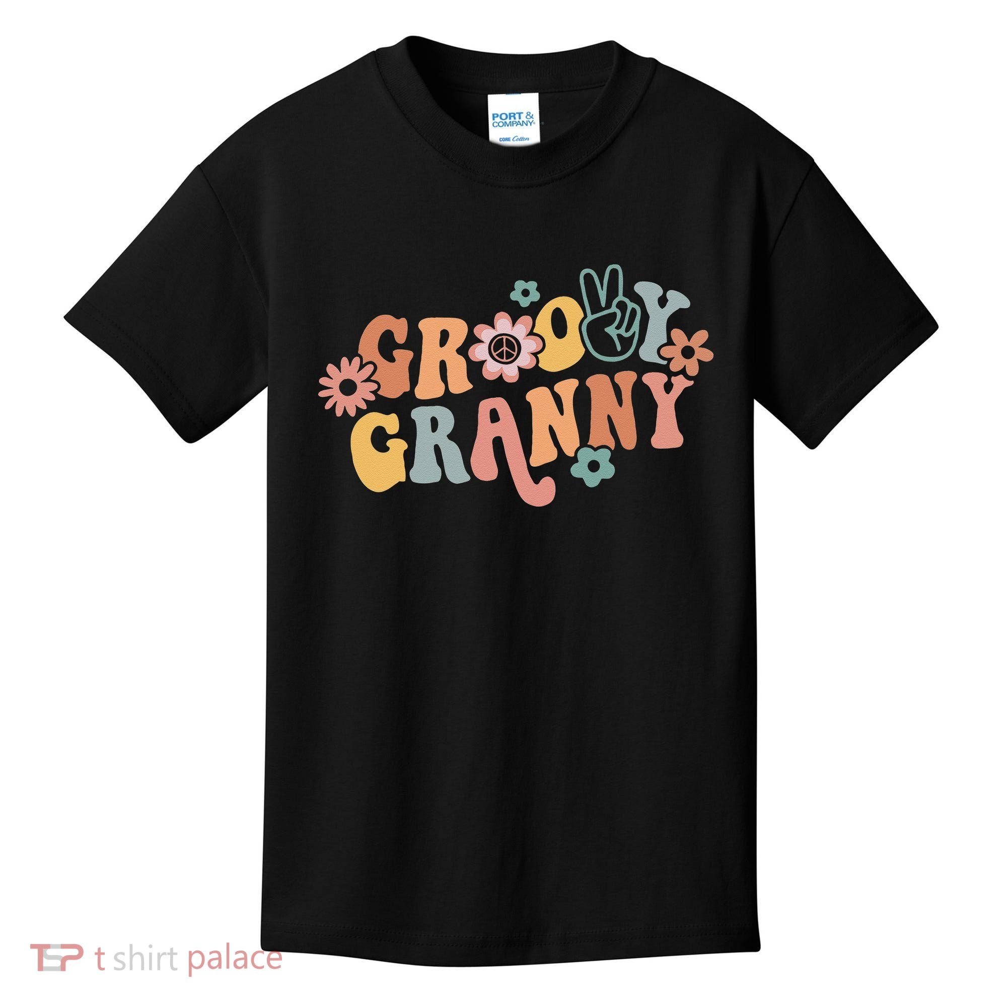 Groovy Granny One Thankful Granny Thanksgiving Christmas Kids T-Shirt