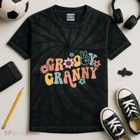 Groovy Granny One Thankful Granny Thanksgiving Christmas Kids Tie-Dye T-Shirt thumb 2