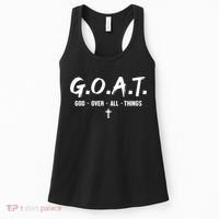 G.O.A.T God Over All Things Cross Christian Faith Women's Tank Top thumb 0