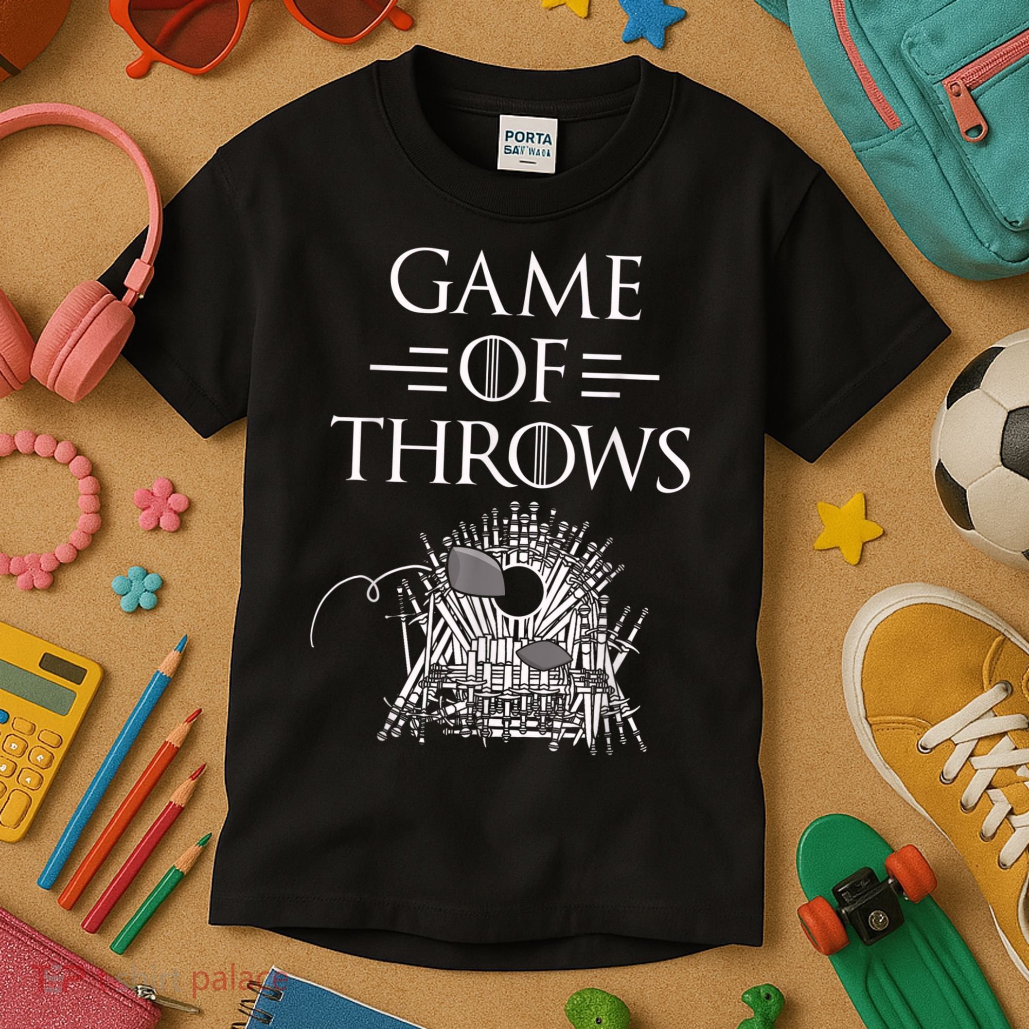 Great Game Of Throws Cornhole Bean Bag Toss Kids T-Shirt