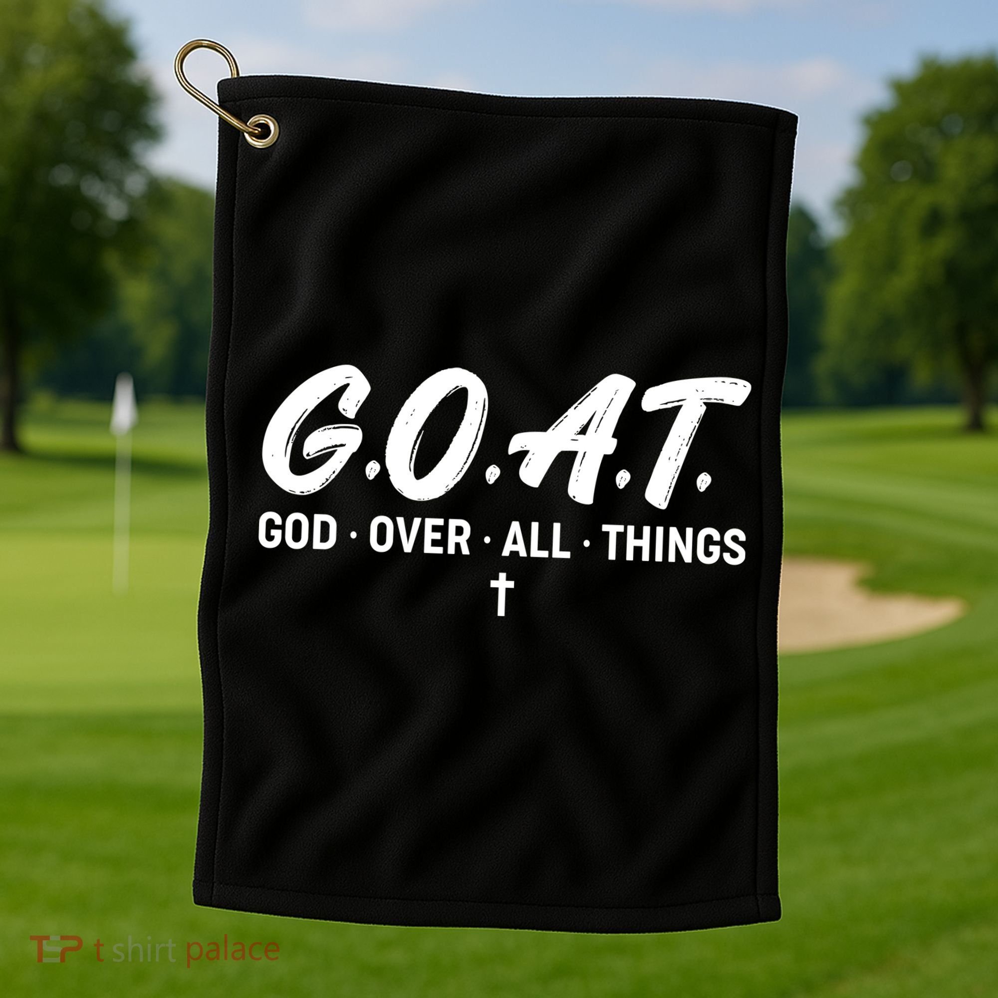 GOAT God Over All Things Golf Towel