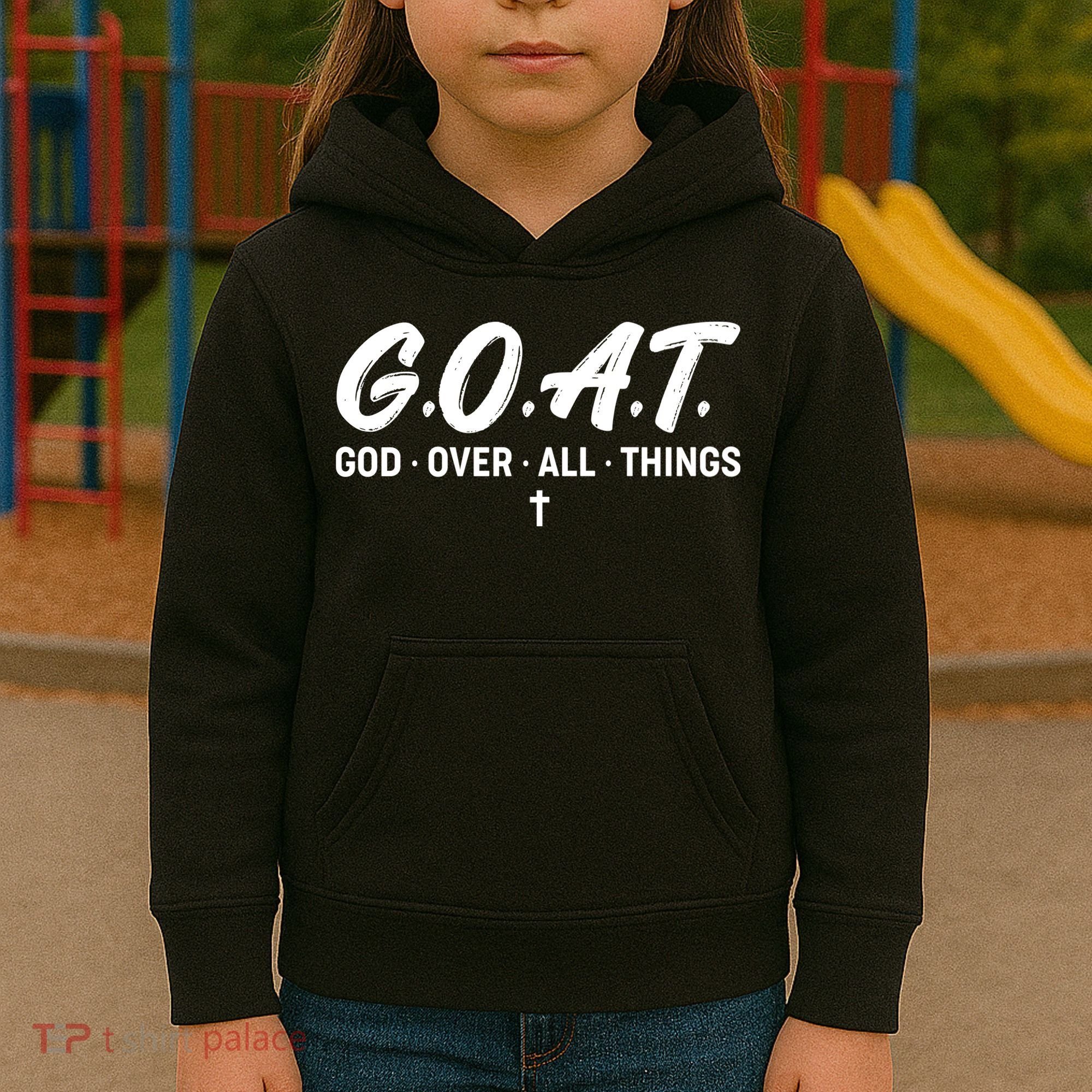 GOAT God Over All Things Kids Hoodie