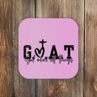 Goat God Over All Things Coaster thumb 0