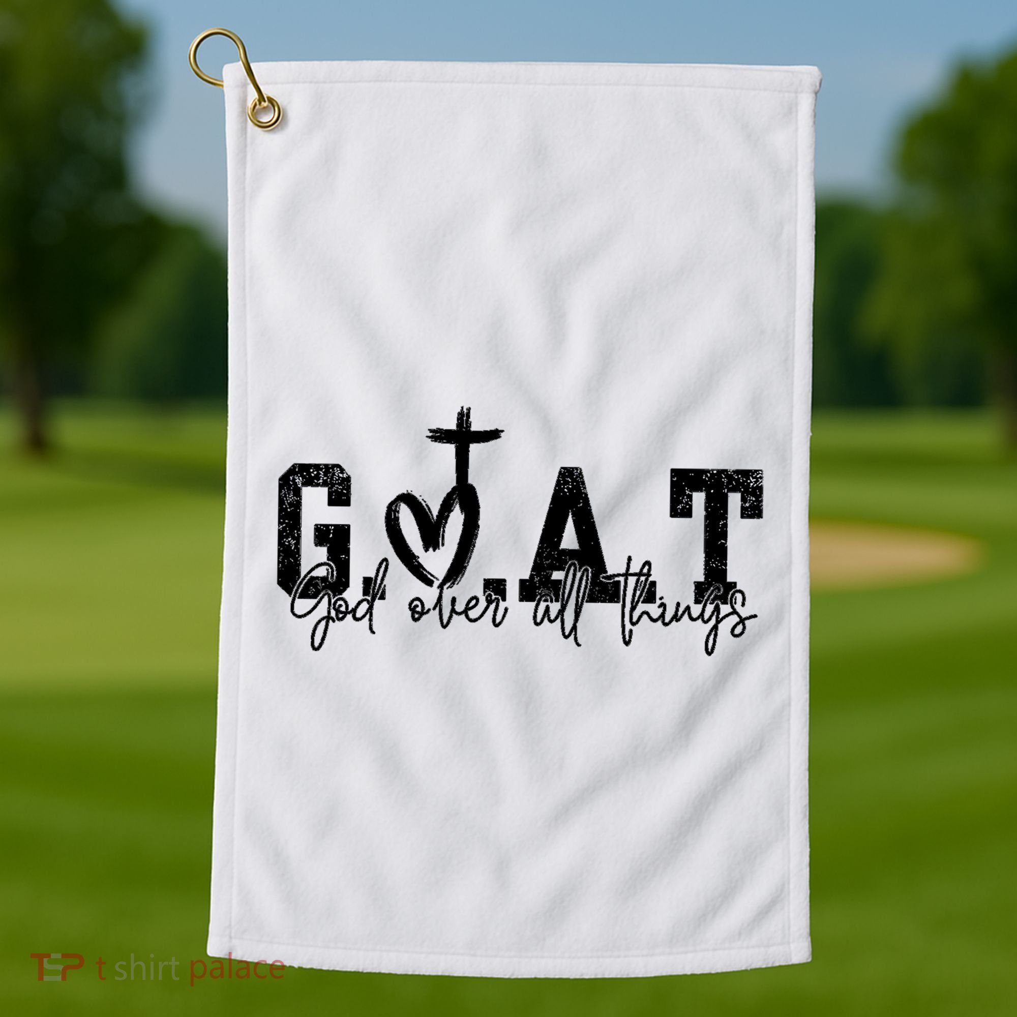 Goat God Over All Things Golf Towel