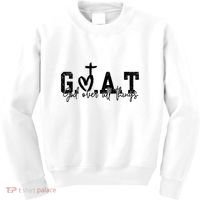 Goat God Over All Things Kids Sweatshirt thumb 0