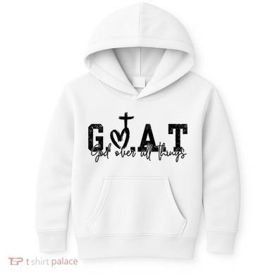 Goat God Over All Things Kids Hoodie