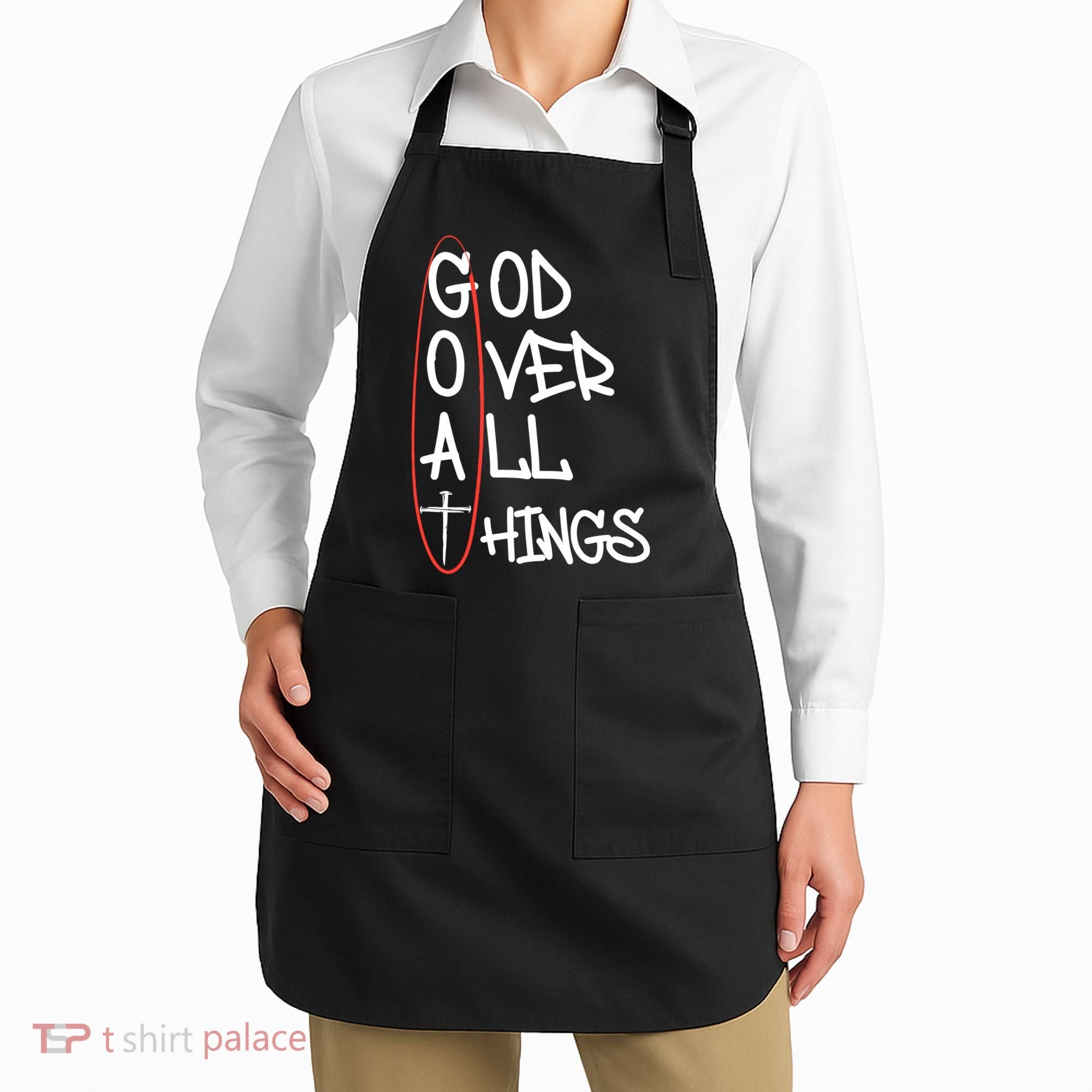 Goat God Over All Things Faith Christian Apron