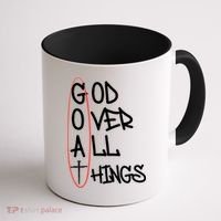Goat God Over All Things Faith Christian Coffee Mug thumb 1