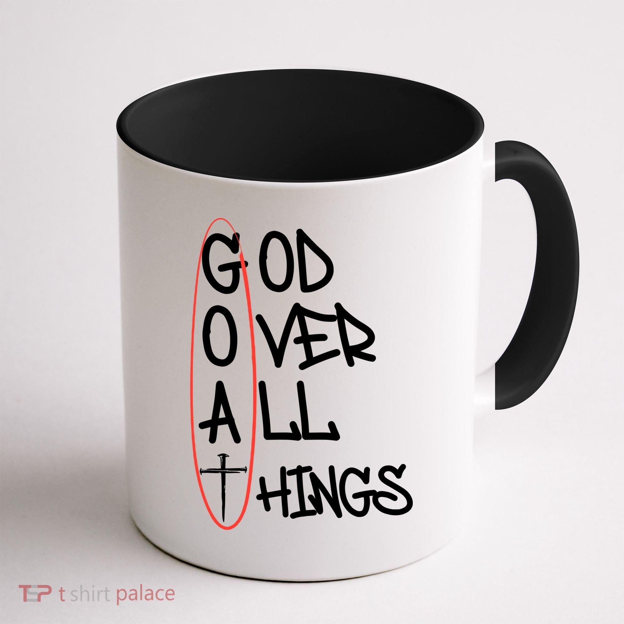Goat God Over All Things Faith Christian Coffee Mug