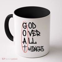 Goat God Over All Things Faith Christian Coffee Mug thumb 0