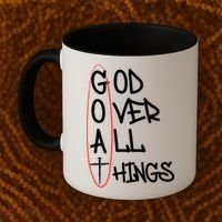 Goat God Over All Things Faith Christian Coffee Mug thumb 2