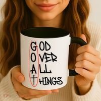 Goat God Over All Things Faith Christian Coffee Mug thumb 3