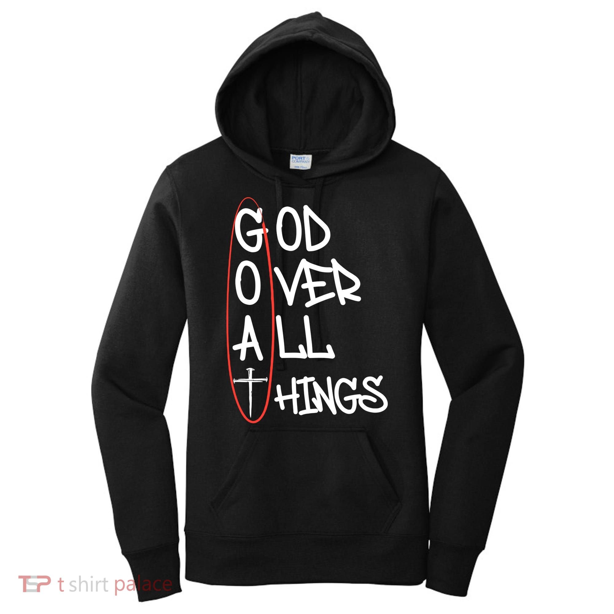 Goat God Over All Things Faith Christian Women's Hoodie