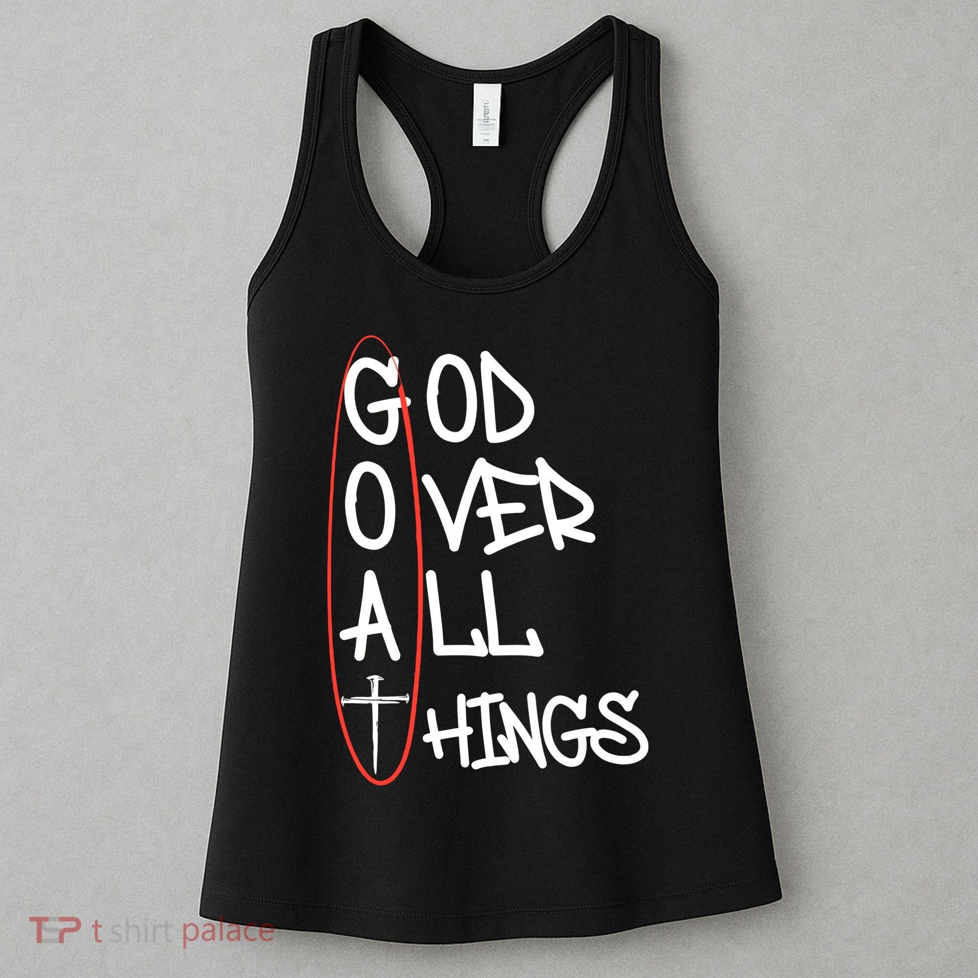 Goat God Over All Things Faith Christian Women's Tank Top