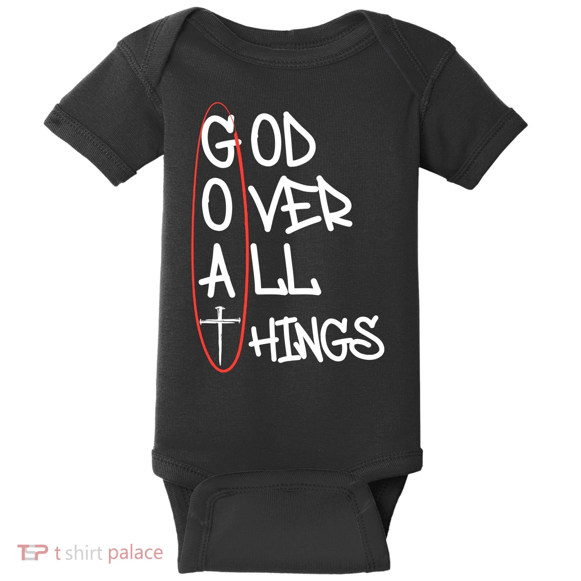 Goat God Over All Things Faith Christian Baby Bodysuit
