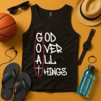Goat God Over All Things Faith Christian Tank Top thumb 4
