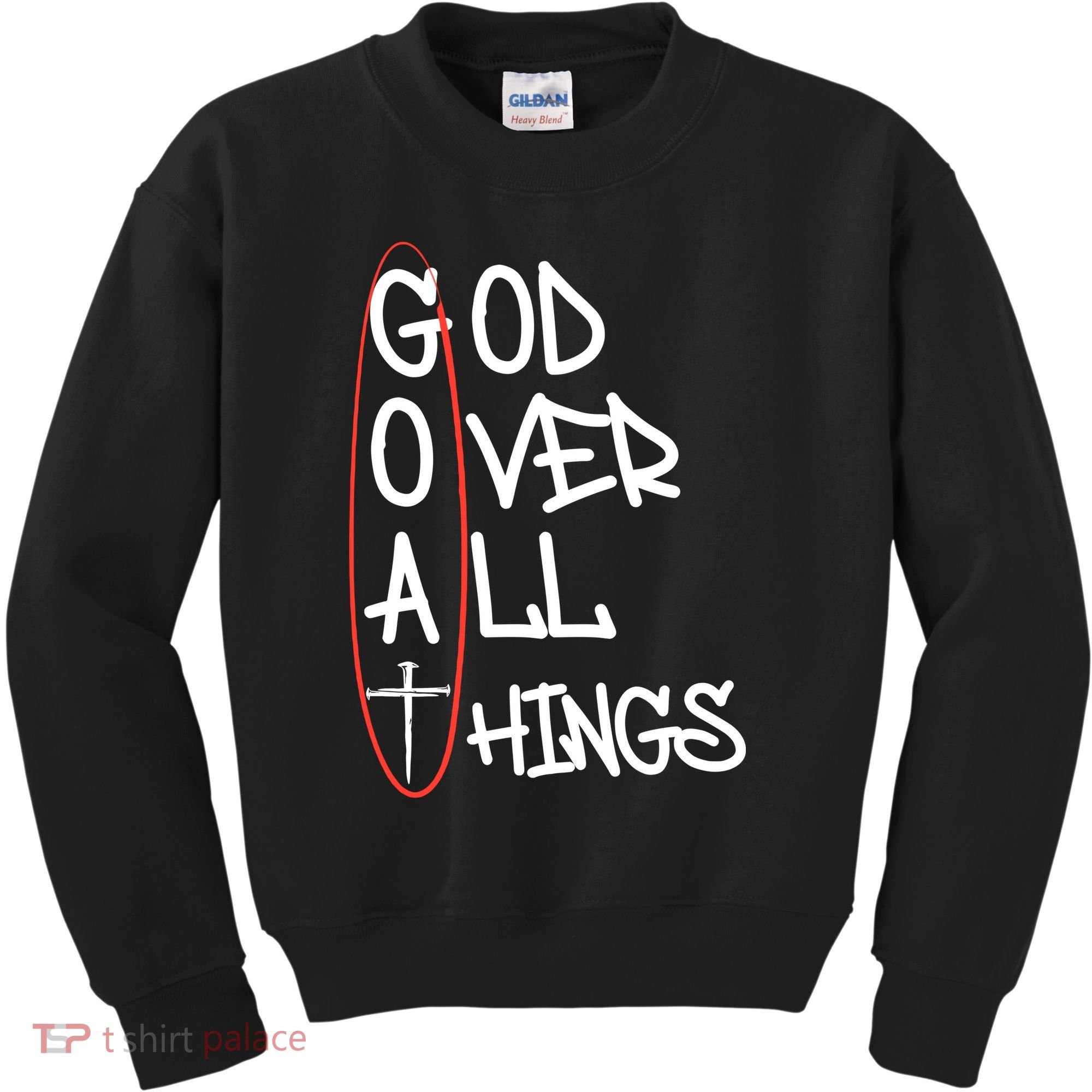 Goat God Over All Things Faith Christian Kids Sweatshirt