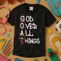 Goat God Over All Things Faith Christian Kids T-Shirt thumb 3