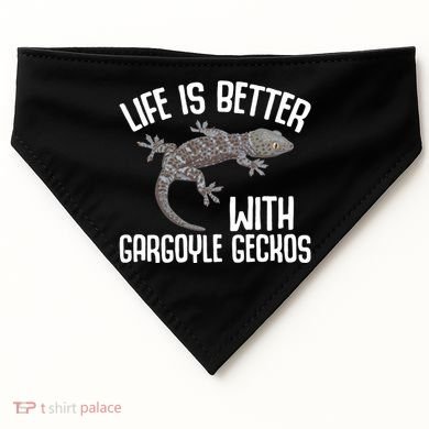 Gargoyle Gecko Owner Lizard Keeping Reptile Keeper Cool Gift USA-Made Doggie Bandana