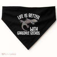 Gargoyle Gecko Owner Lizard Keeping Reptile Keeper Cool Gift USA-Made Doggie Bandana thumb 0
