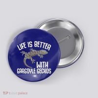 Gargoyle Gecko Owner Lizard Keeping Reptile Keeper Cool Gift Button thumb 0
