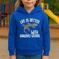 Gargoyle Gecko Owner Lizard Keeping Reptile Keeper Cool Gift Kids Hoodie thumb 3