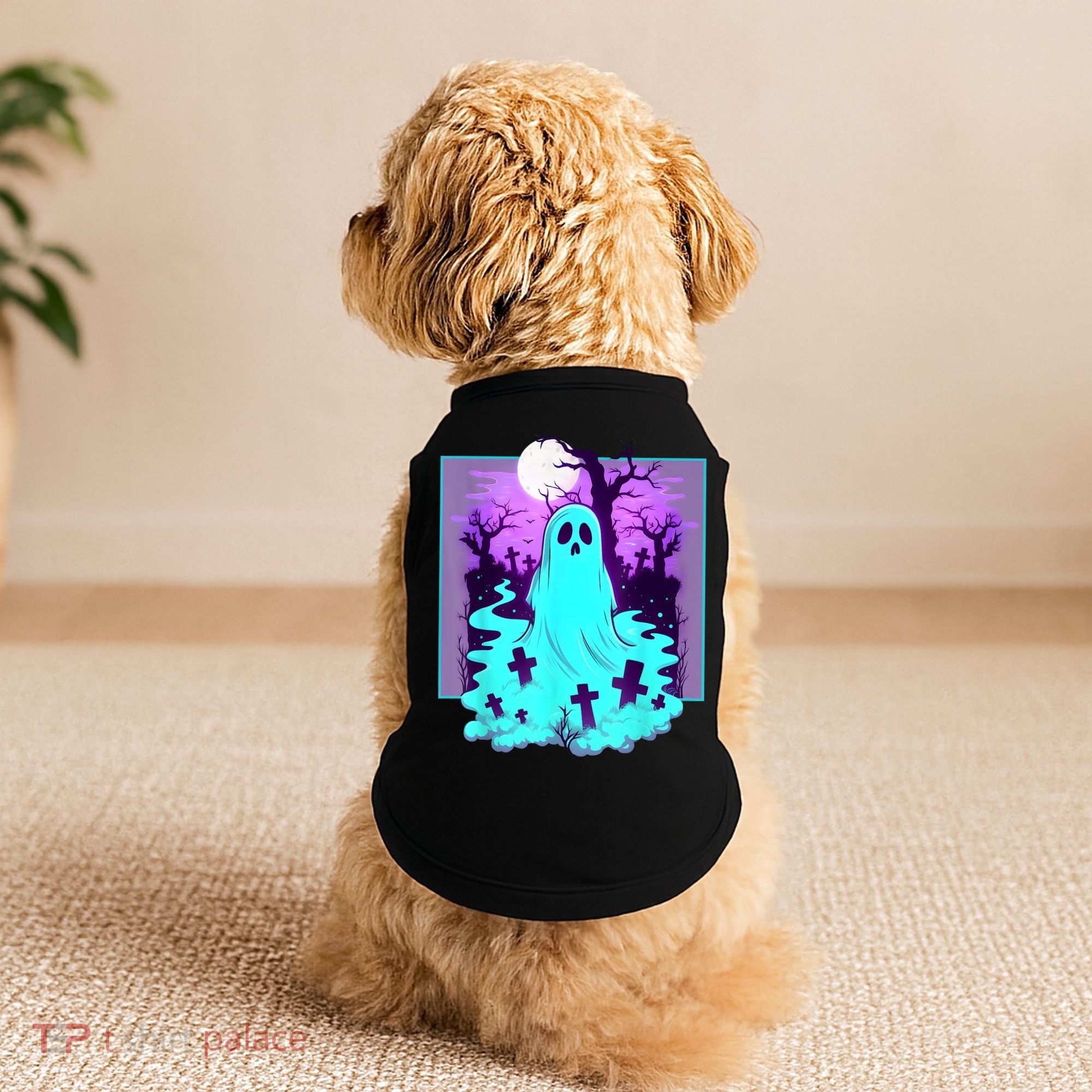 Ghost Graveyard Pastel Goth Cute Spooky Halloween Aesthetic Doggie Tank
