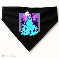Ghost Graveyard Pastel Goth Cute Spooky Halloween Aesthetic USA-Made Doggie Bandana thumb 0