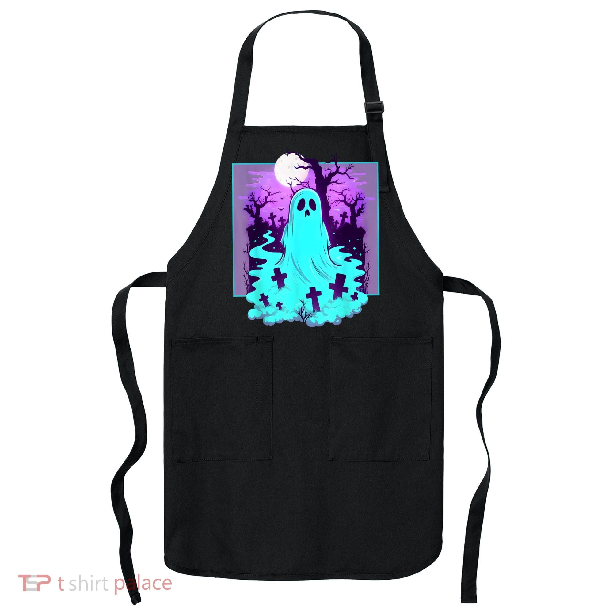 Ghost Graveyard Pastel Goth Cute Spooky Halloween Aesthetic Apron