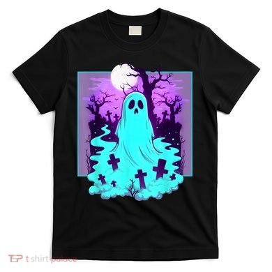 Ghost Graveyard Pastel Goth Cute Spooky Halloween Aesthetic T-Shirt