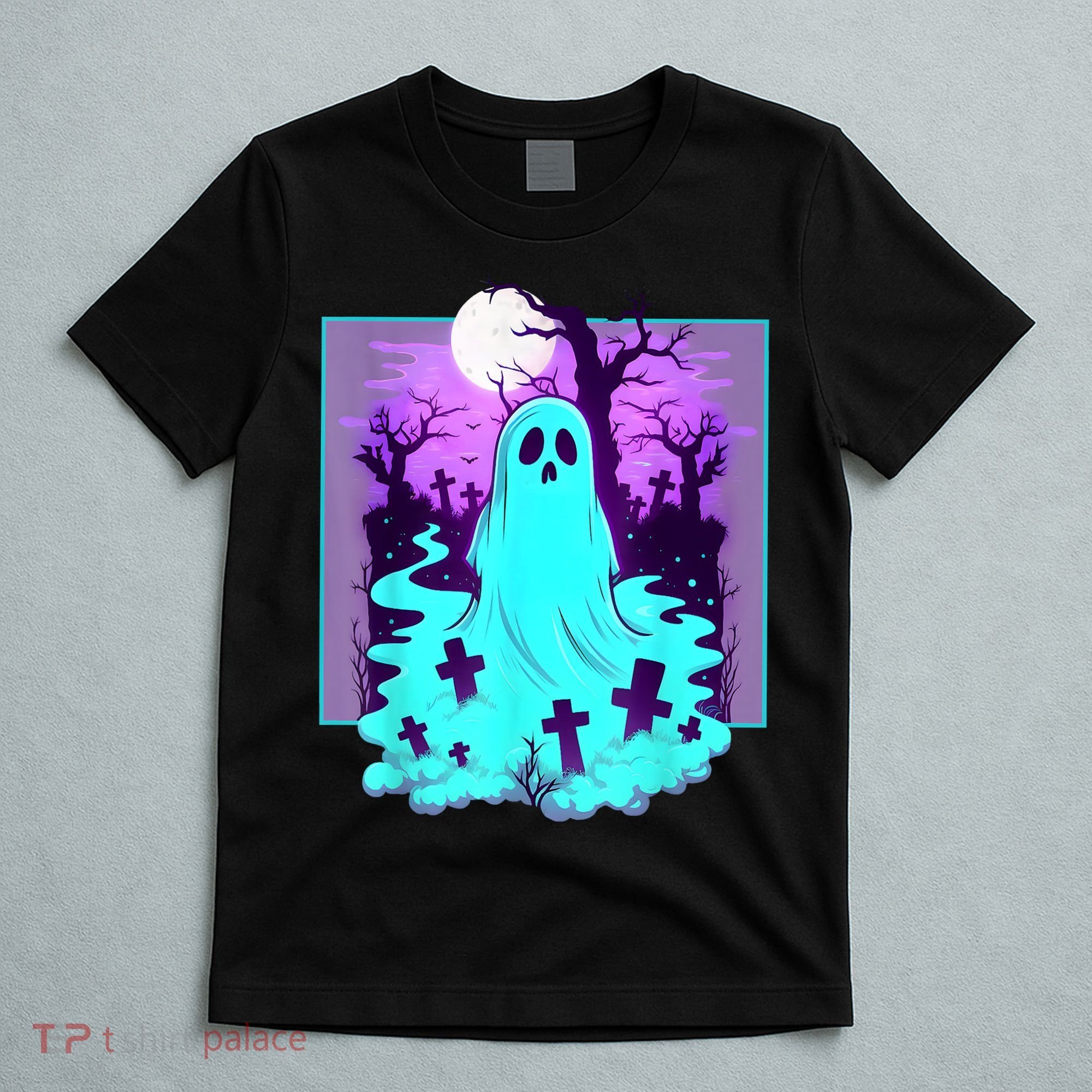 Ghost Graveyard Pastel Goth Cute Spooky Halloween Aesthetic T-Shirt