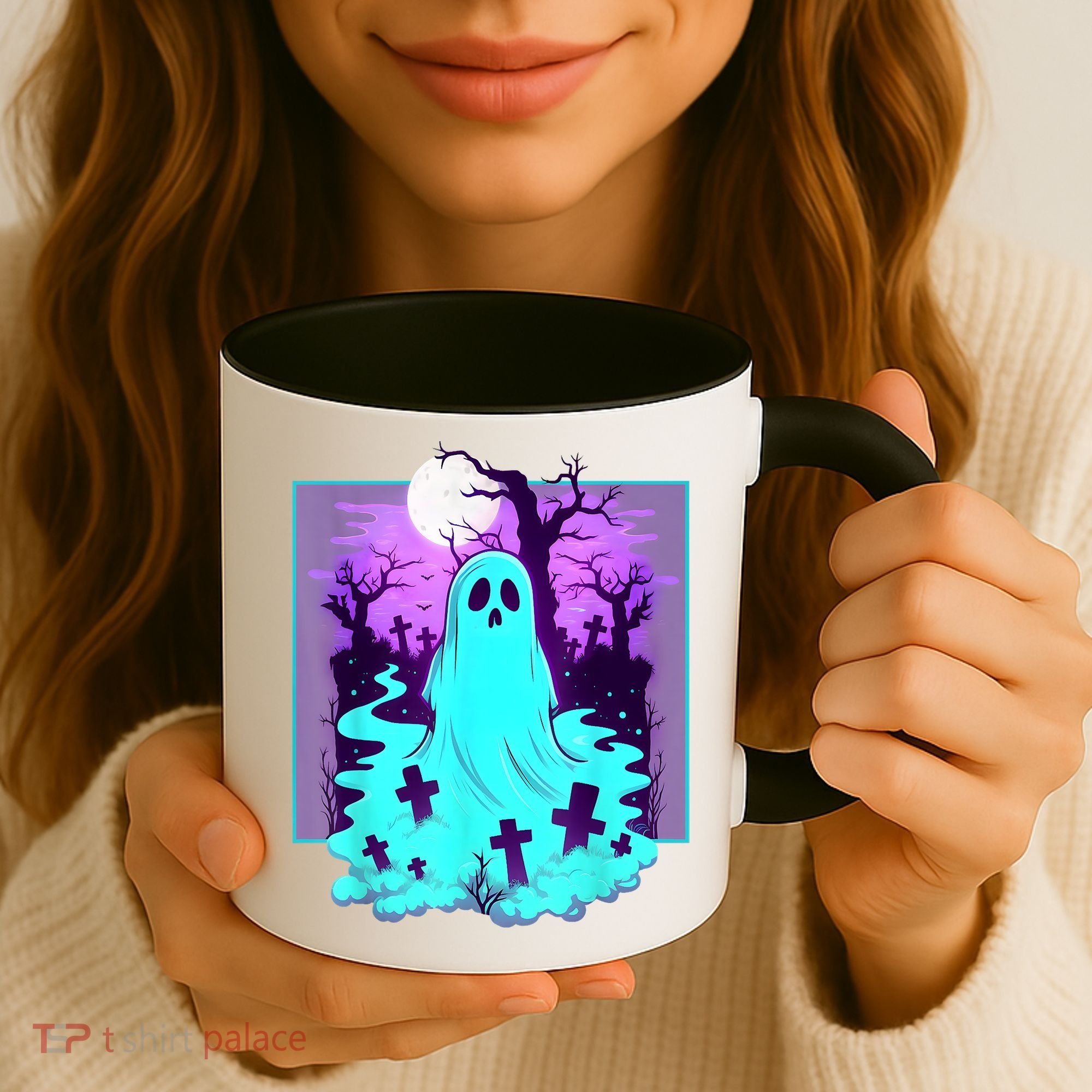 Ghost Graveyard Pastel Goth Cute Spooky Halloween Aesthetic Coffee Mug