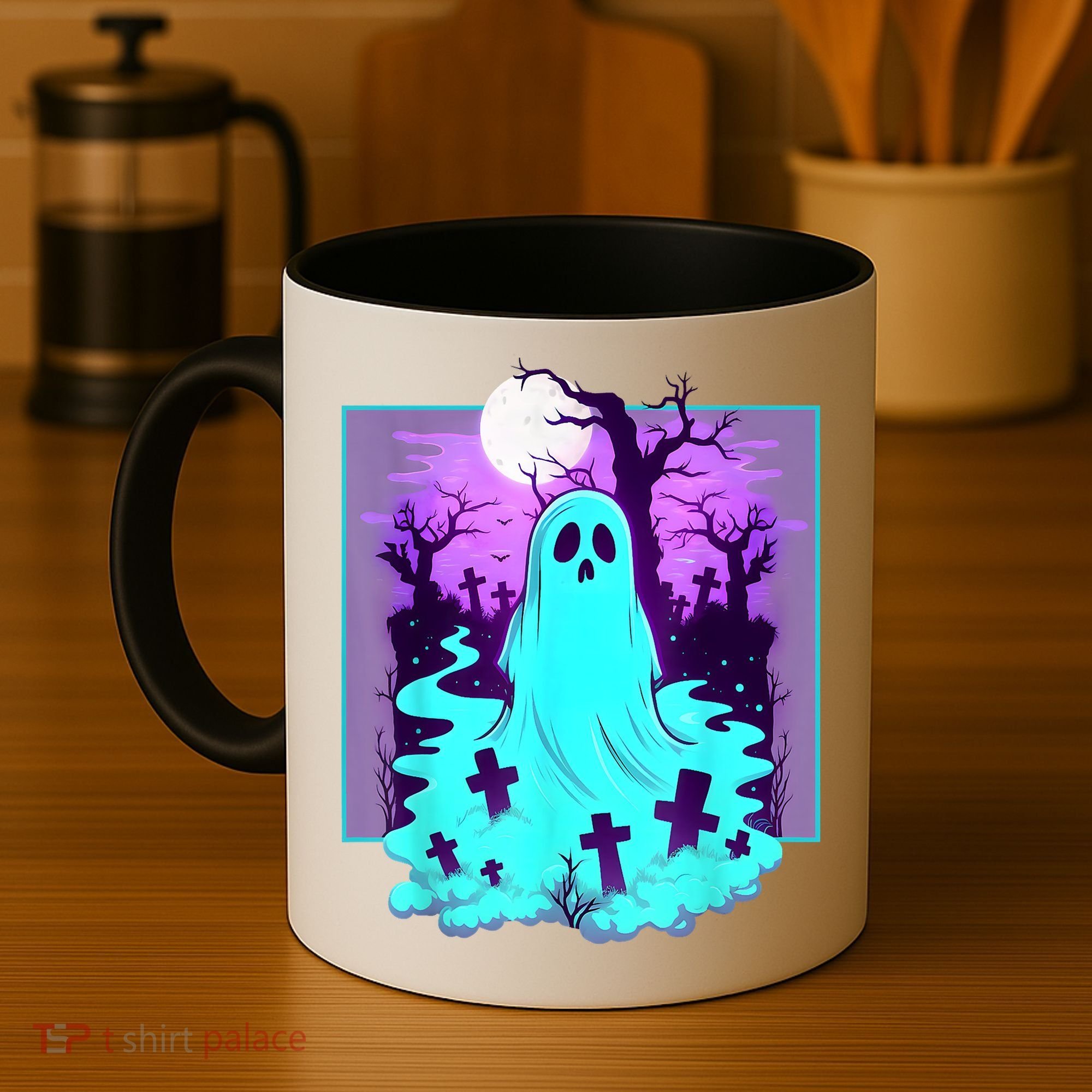 Ghost Graveyard Pastel Goth Cute Spooky Halloween Aesthetic Coffee Mug