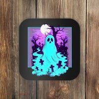Ghost Graveyard Pastel Goth Cute Spooky Halloween Aesthetic Coaster thumb 0