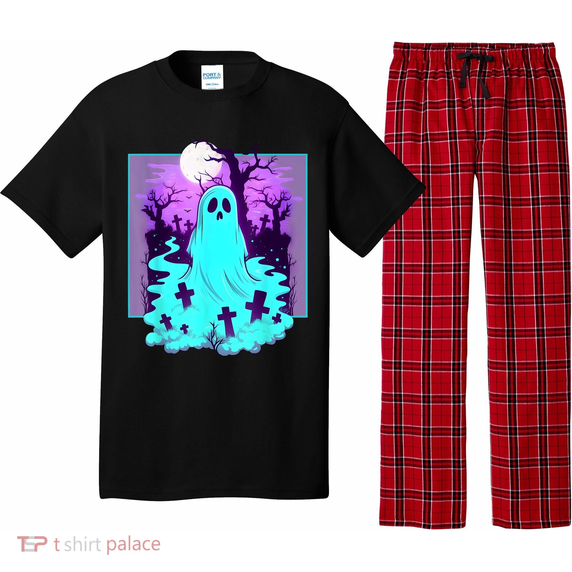 Ghost Graveyard Pastel Goth Cute Spooky Halloween Aesthetic Pajama Set
