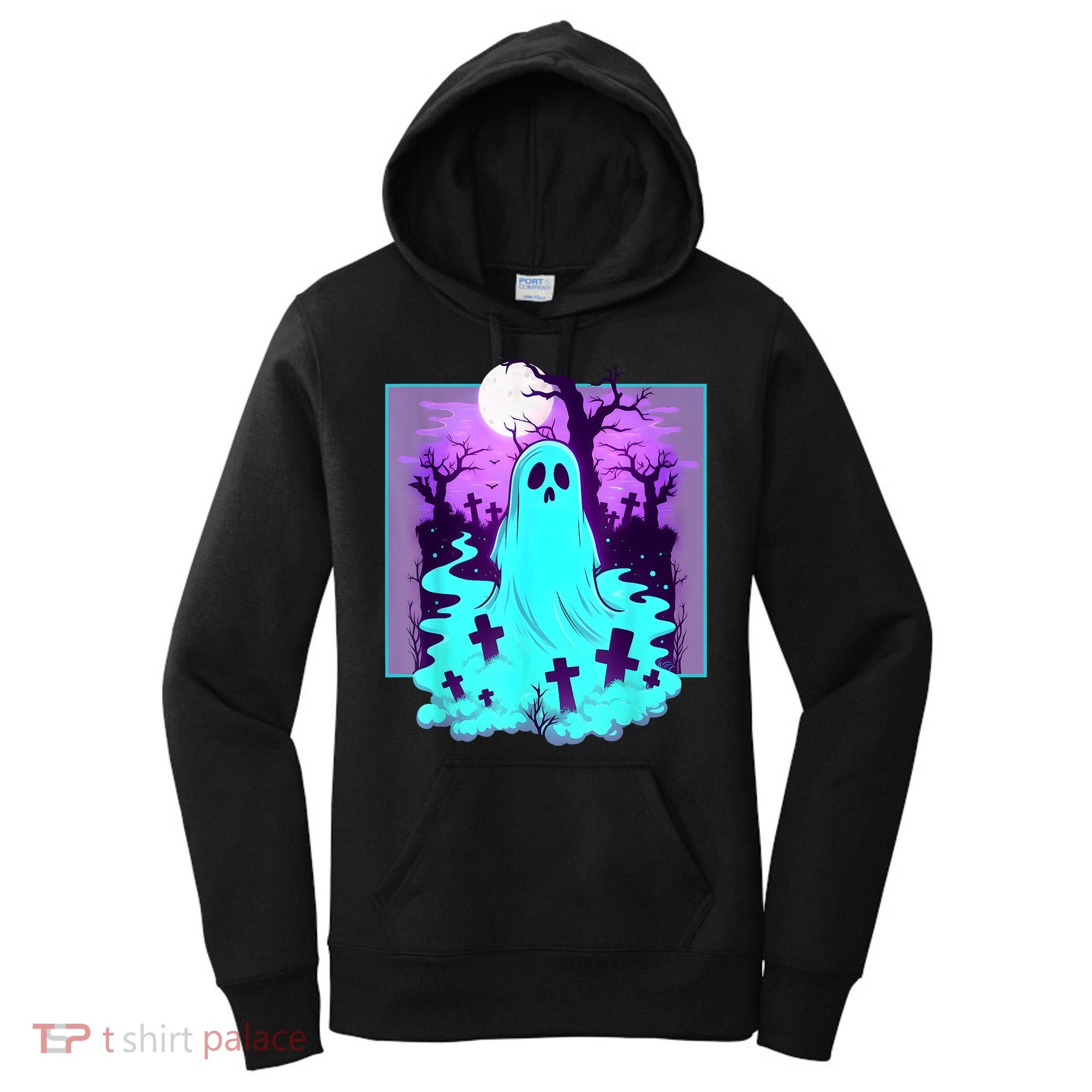 Ghost Graveyard Pastel Goth Cute Spooky Halloween Aesthetic Women's Hoodie