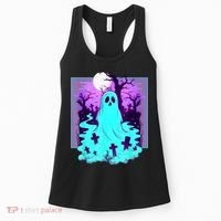 Ghost Graveyard Pastel Goth Cute Spooky Halloween Aesthetic Women's Tank Top thumb 0
